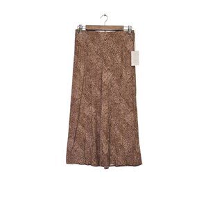 NWT A New Day Brown Snake Print A-Line Skirt Womens M